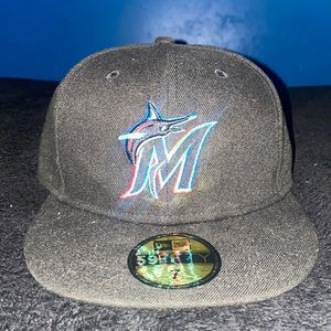 Miami marlins fitted cap. Size 7 never worn